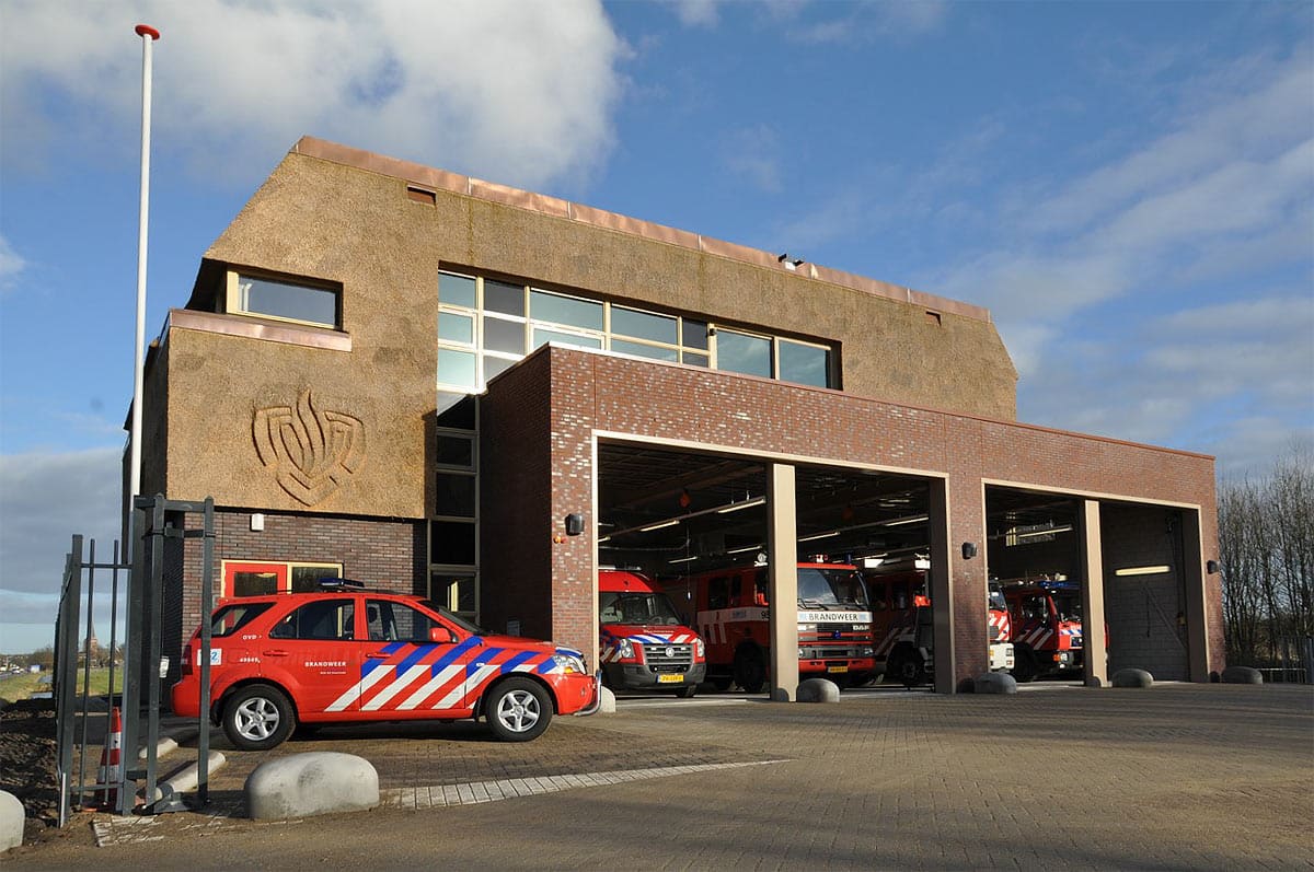 Tækket brandstation i Holland.