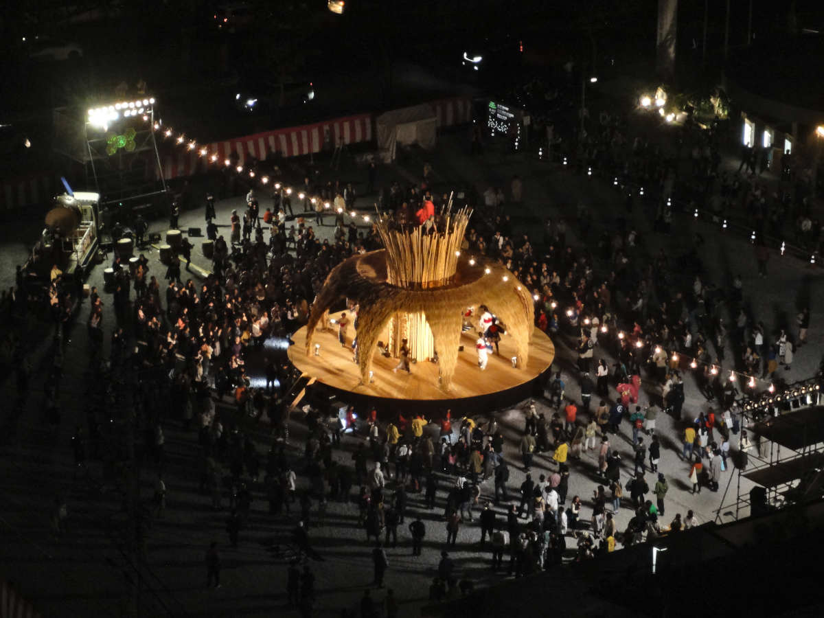 Japansk pavillon, der vakte opsigt ved festivalen i Kochi.