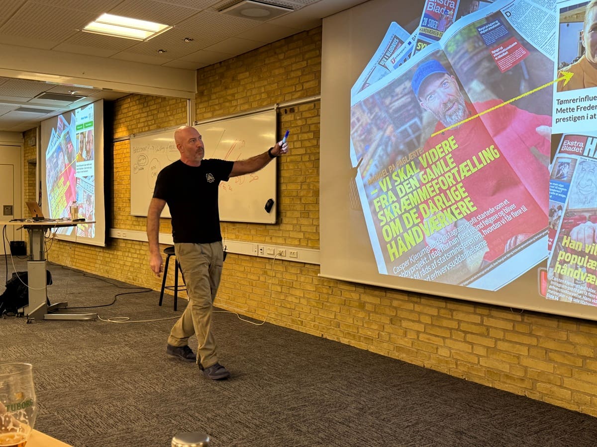 Casper Kjærumgaard på tækkeseminar januar 2026