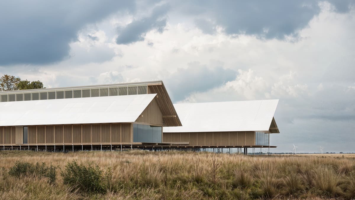 Visualisering af kommende stråtækt Wegner-museum